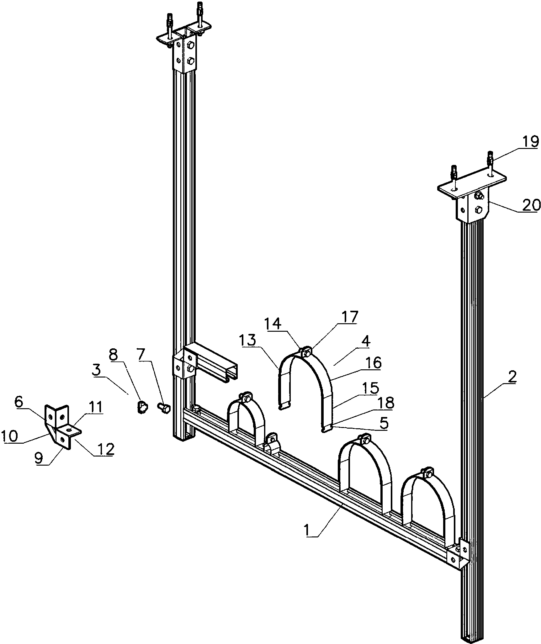 cn206988584u_管道组合式支吊架有效