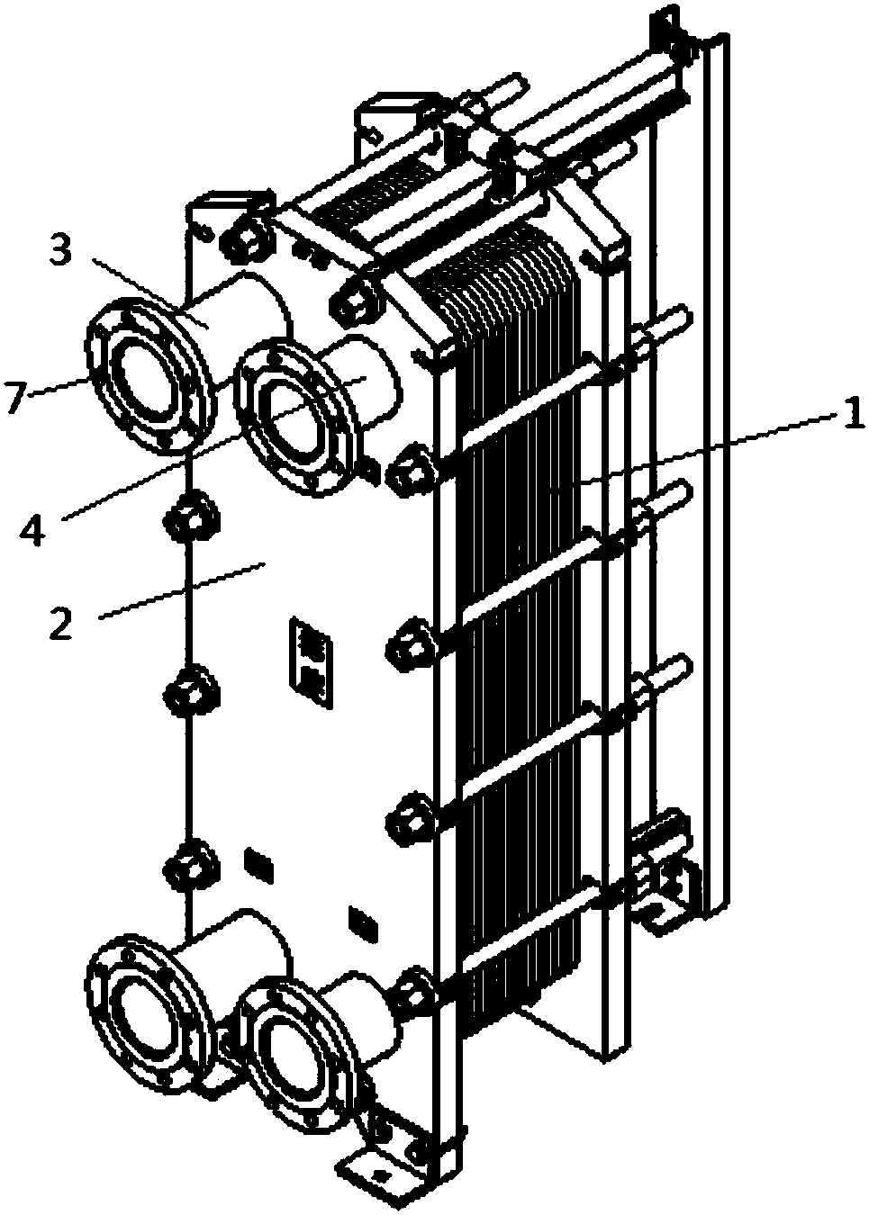 一种带接管的板式热交换器