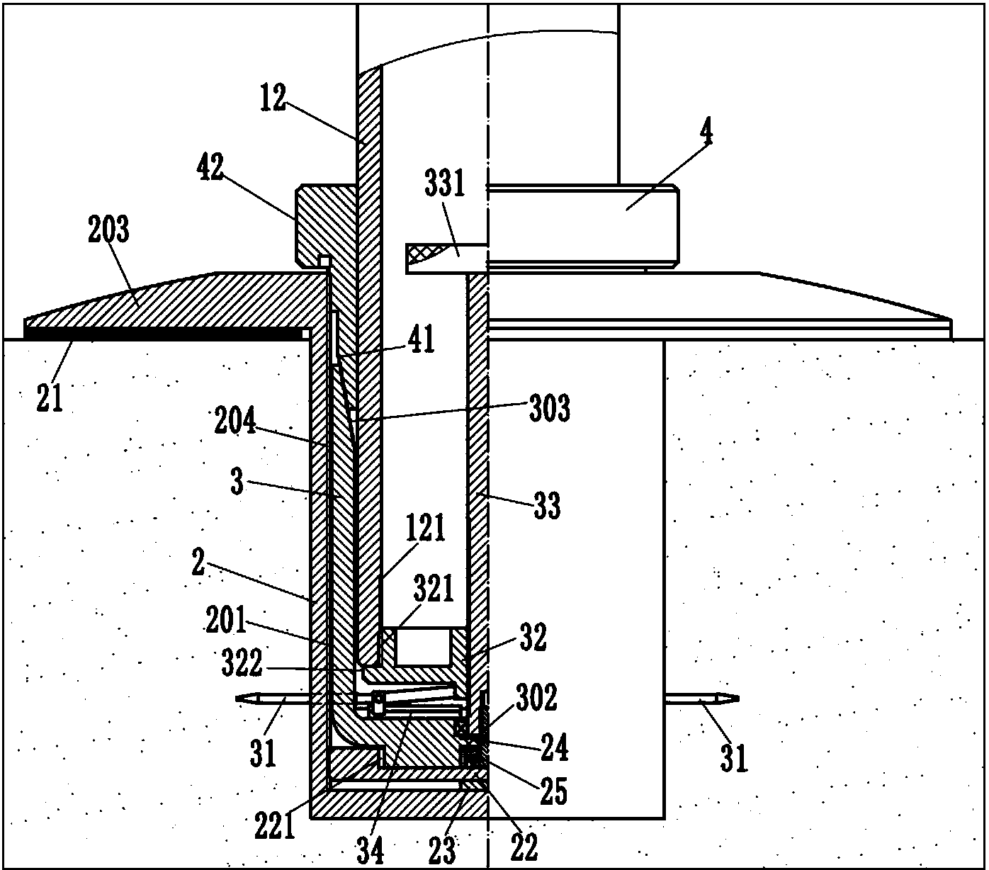 一种可拆卸式遮阳伞固定座