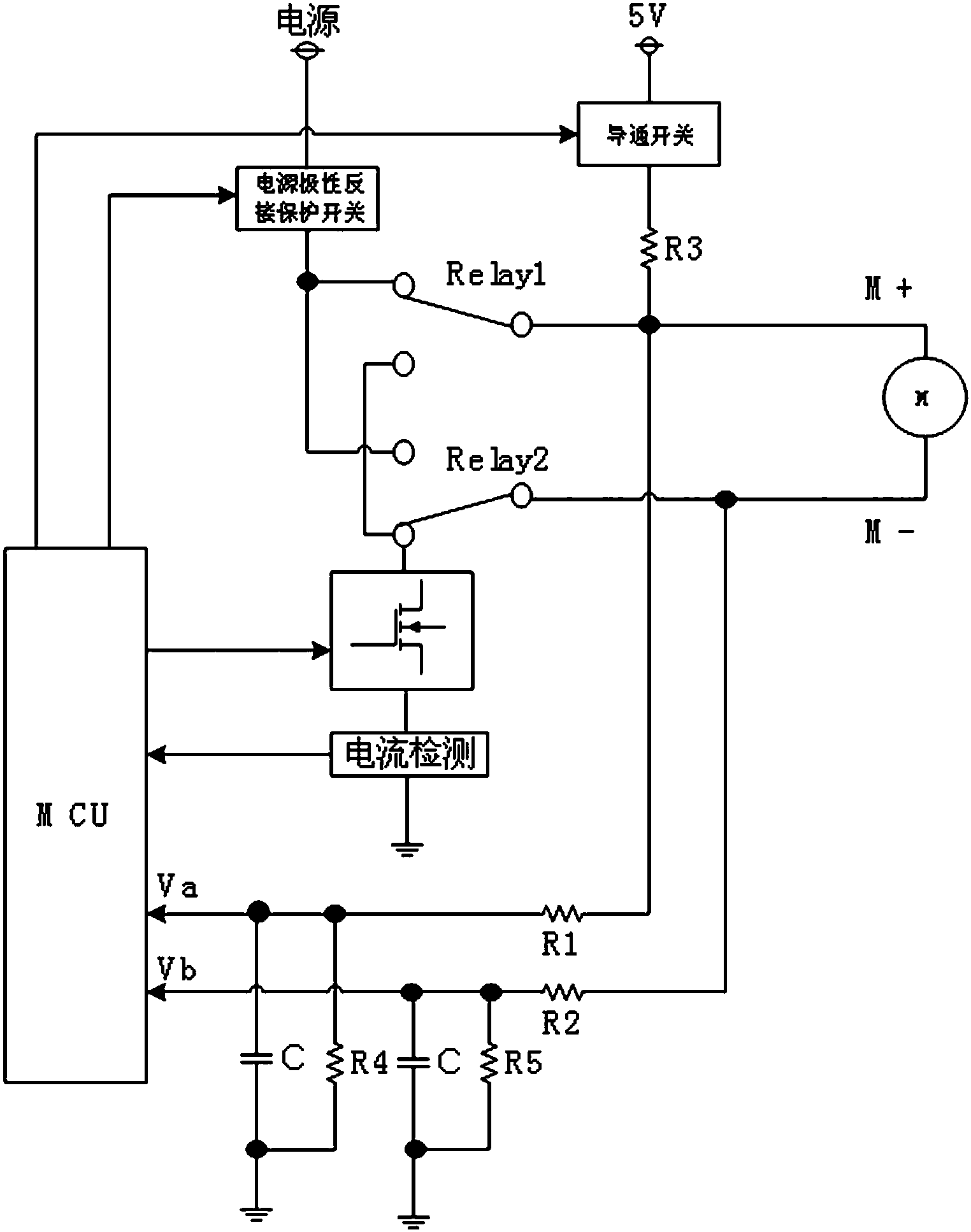 電機端子異常檢測電路