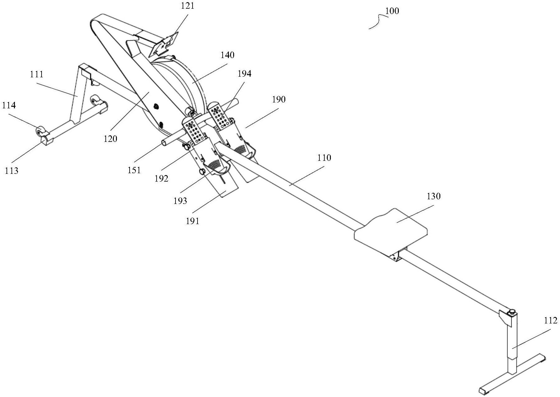 一种动态风阻划船机