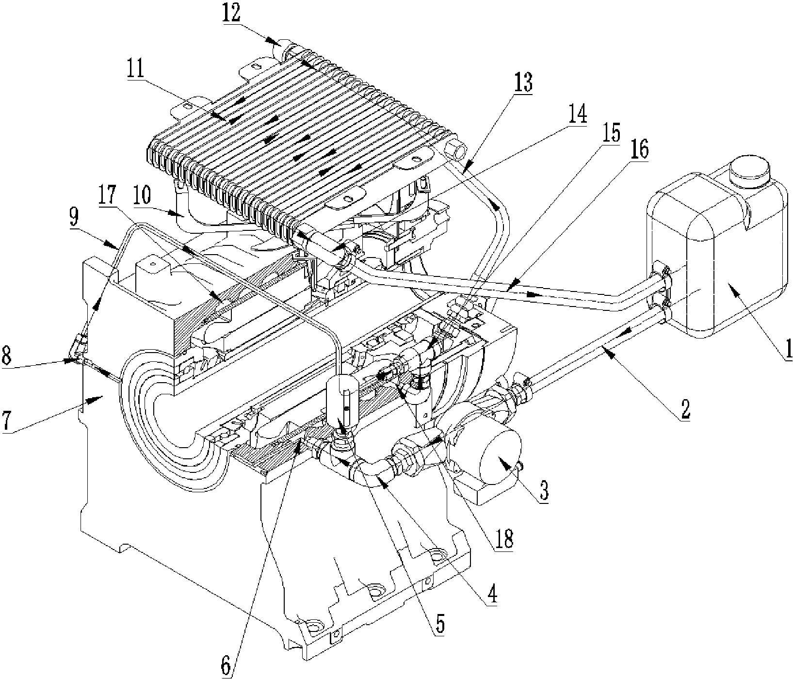 cn207058202u_一种内装式数控车床电主轴冷却系统有效