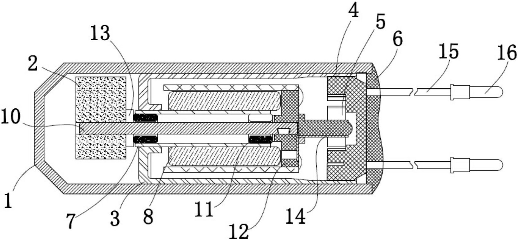 一种有刷直流空心杯震动密封型电机