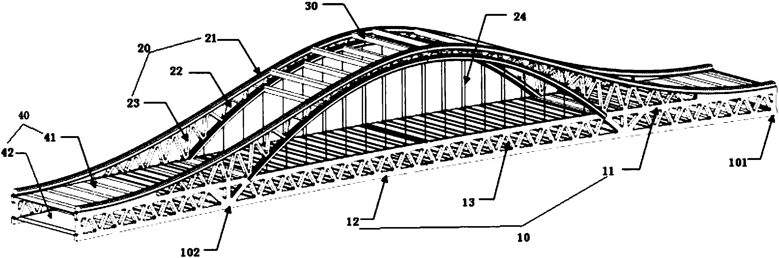 双层桥面全钢结构的桁架式拱梁组合体系