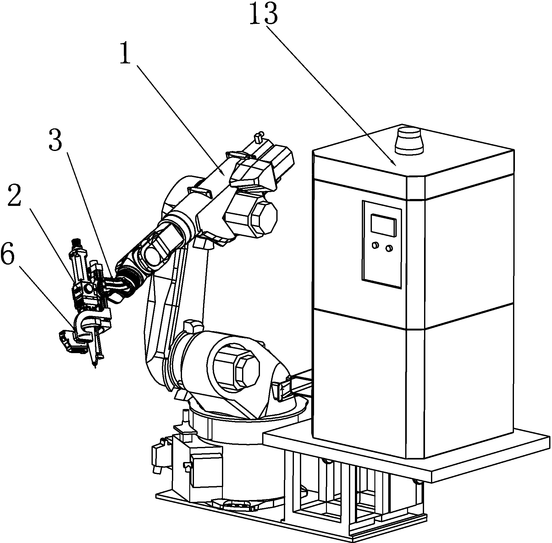 焊接机器人简笔画图片
