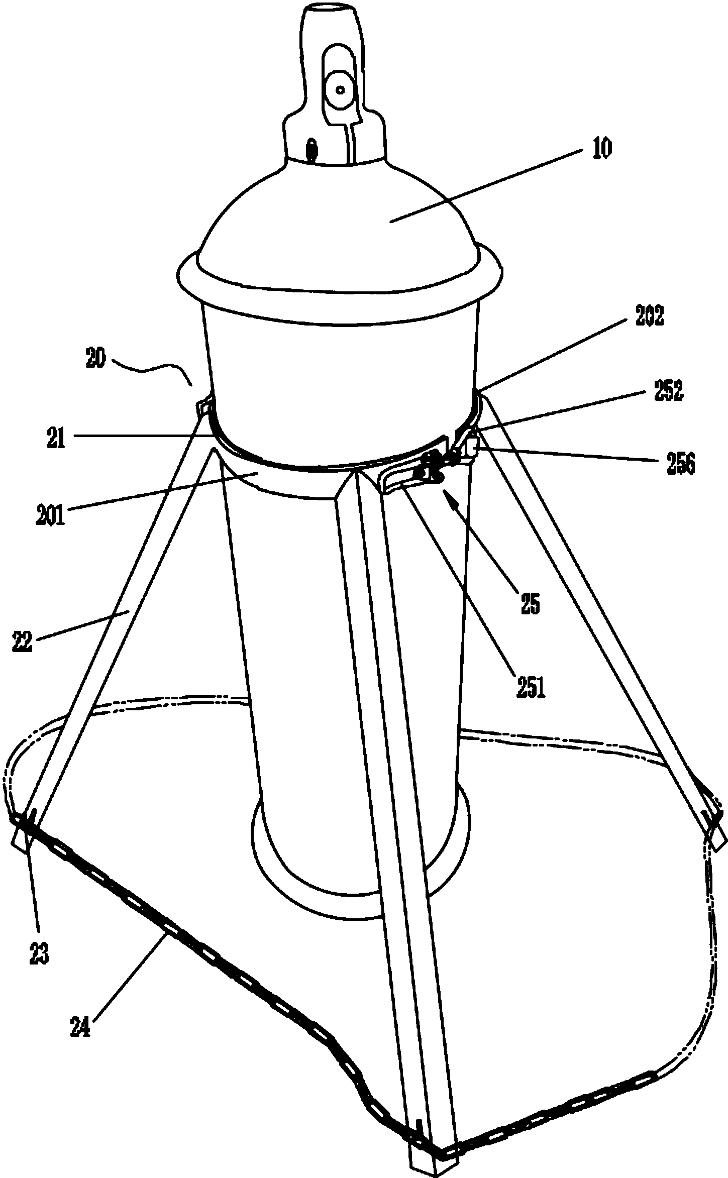 乙炔瓶防倒支架