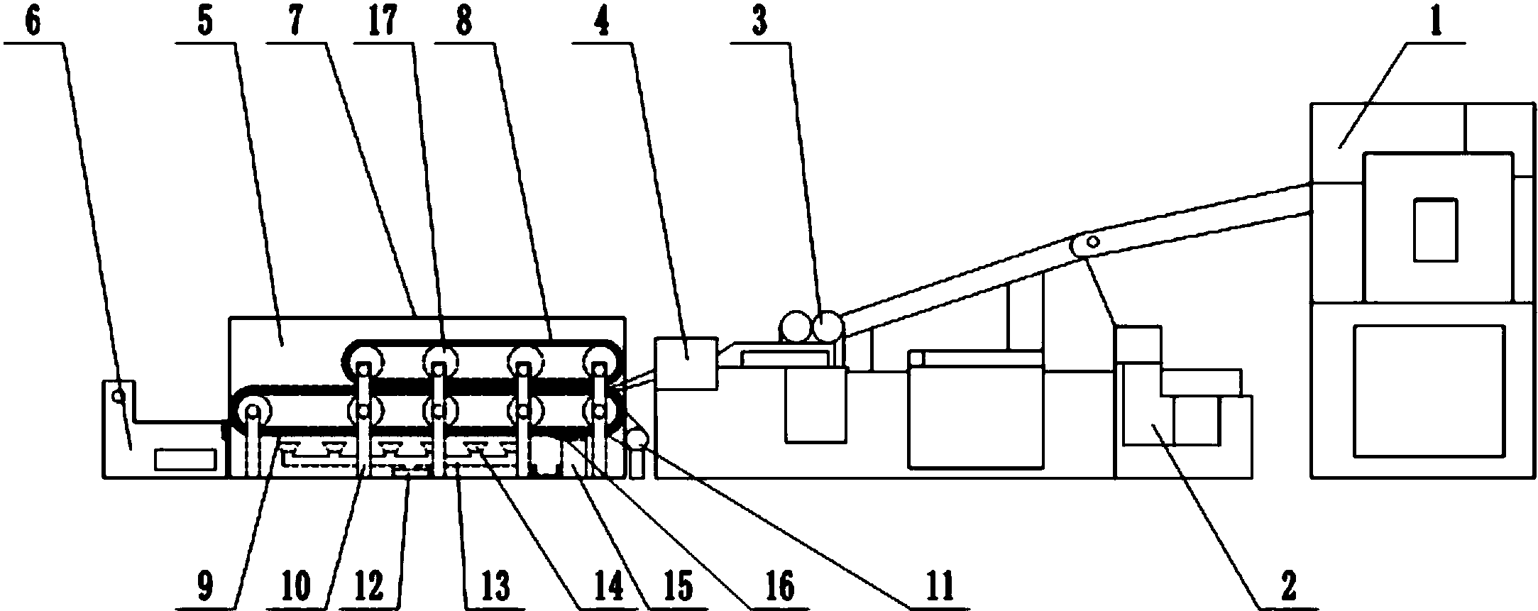 cn207105999u_一种便于清理输送带干胶的防纸张偏移的吸附型裱纸机