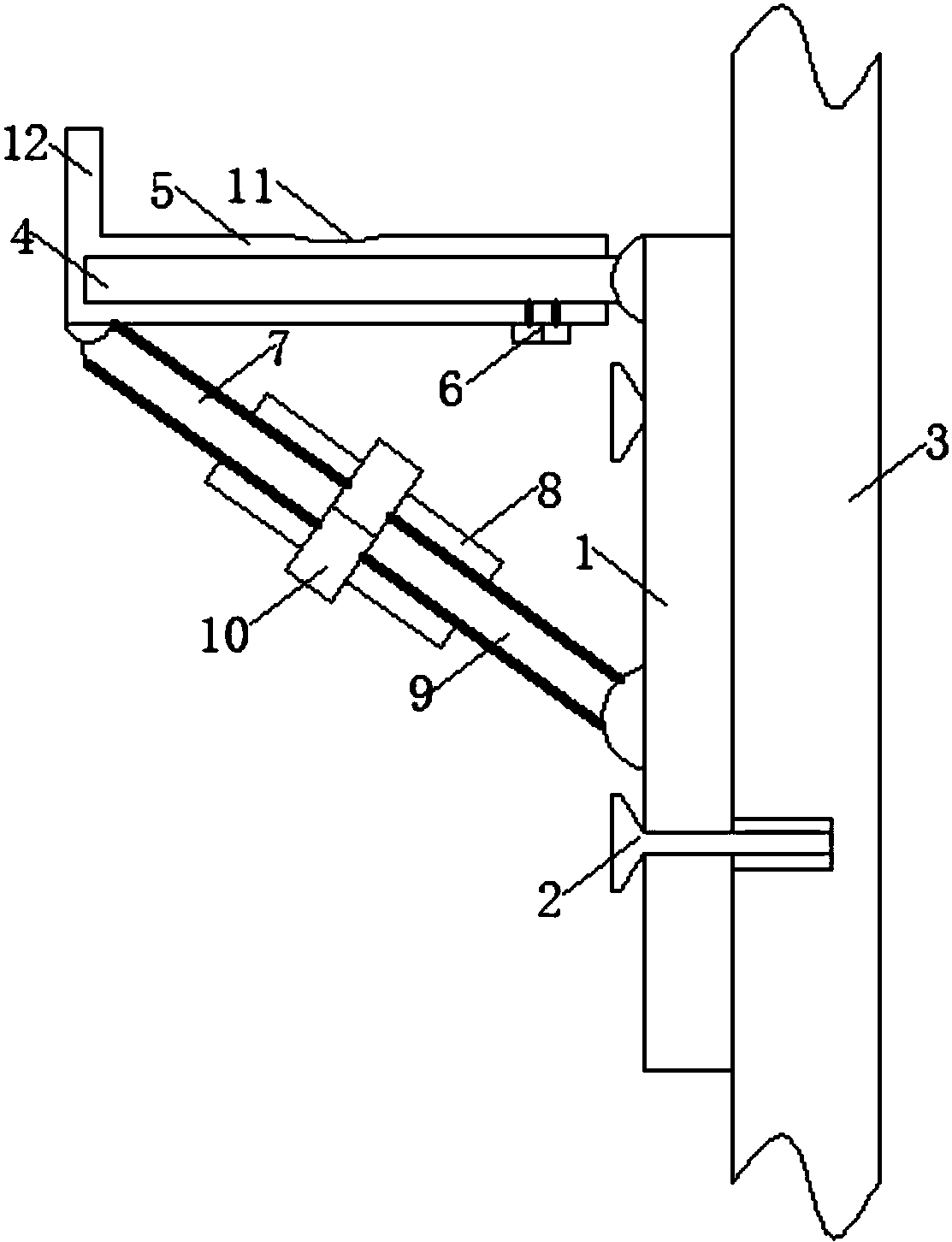 一种伸缩式流量计支撑结构