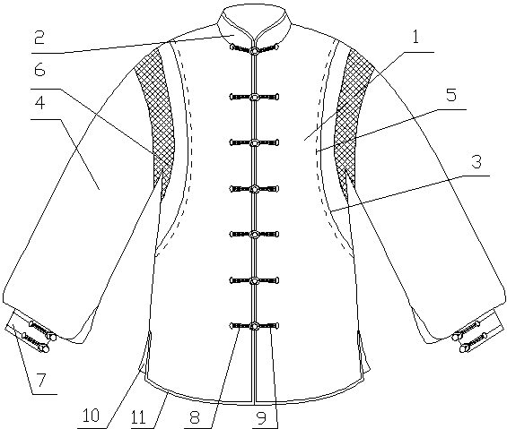 一种中国武术段位制训练服