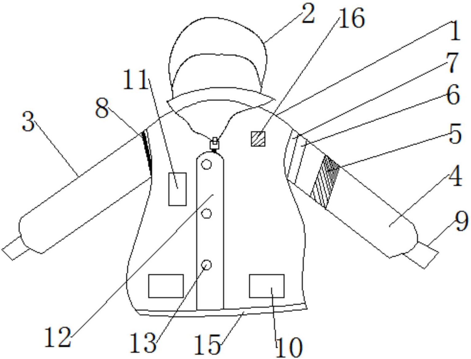 cn207125346u_一种新型儿童穿多功能衣服有效