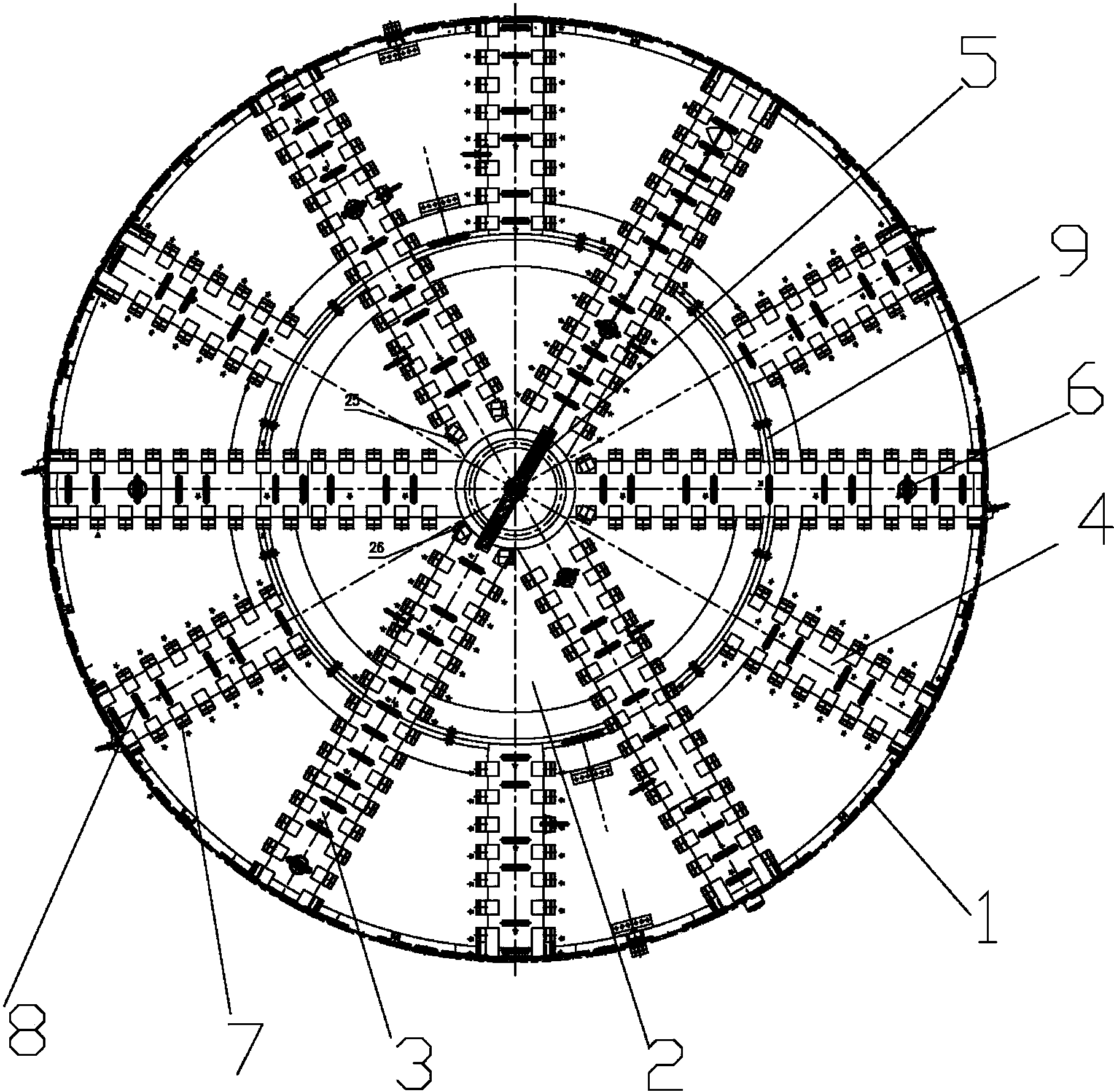 一种大直径土压平衡盾构刀盘