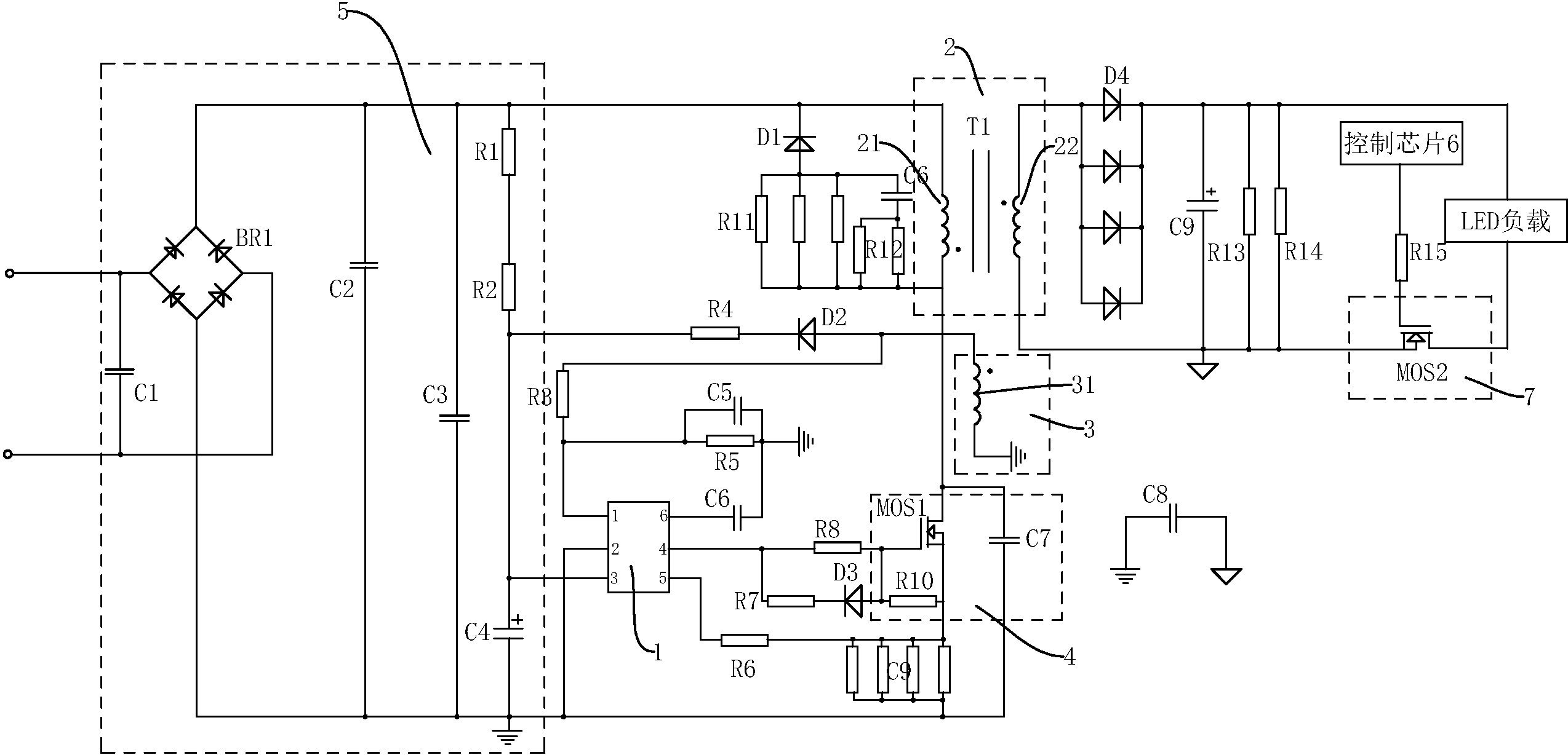 cn207135319u_一種led恆壓驅動電路有效