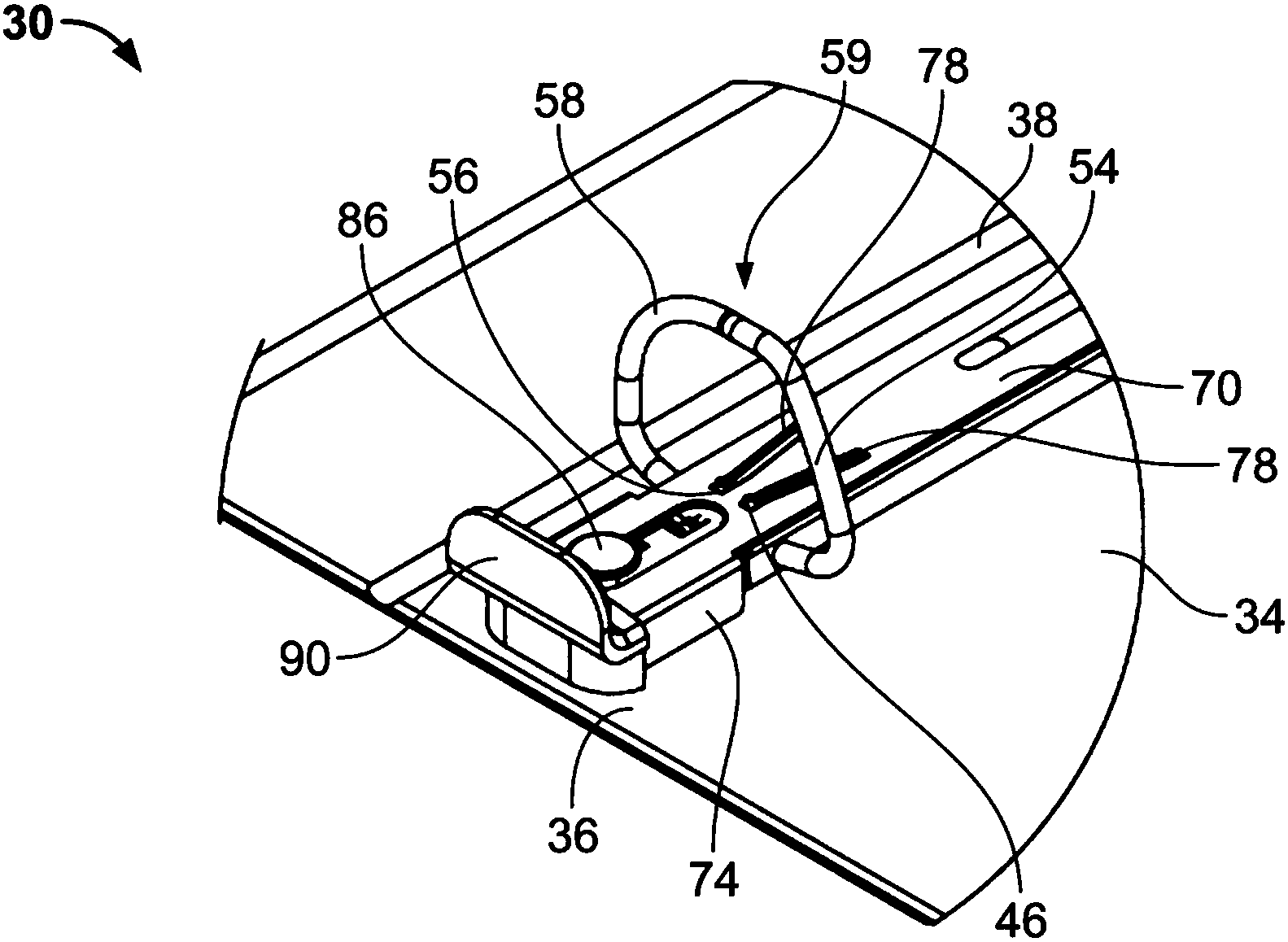活页夹机构及用于活页夹的活页夹机构