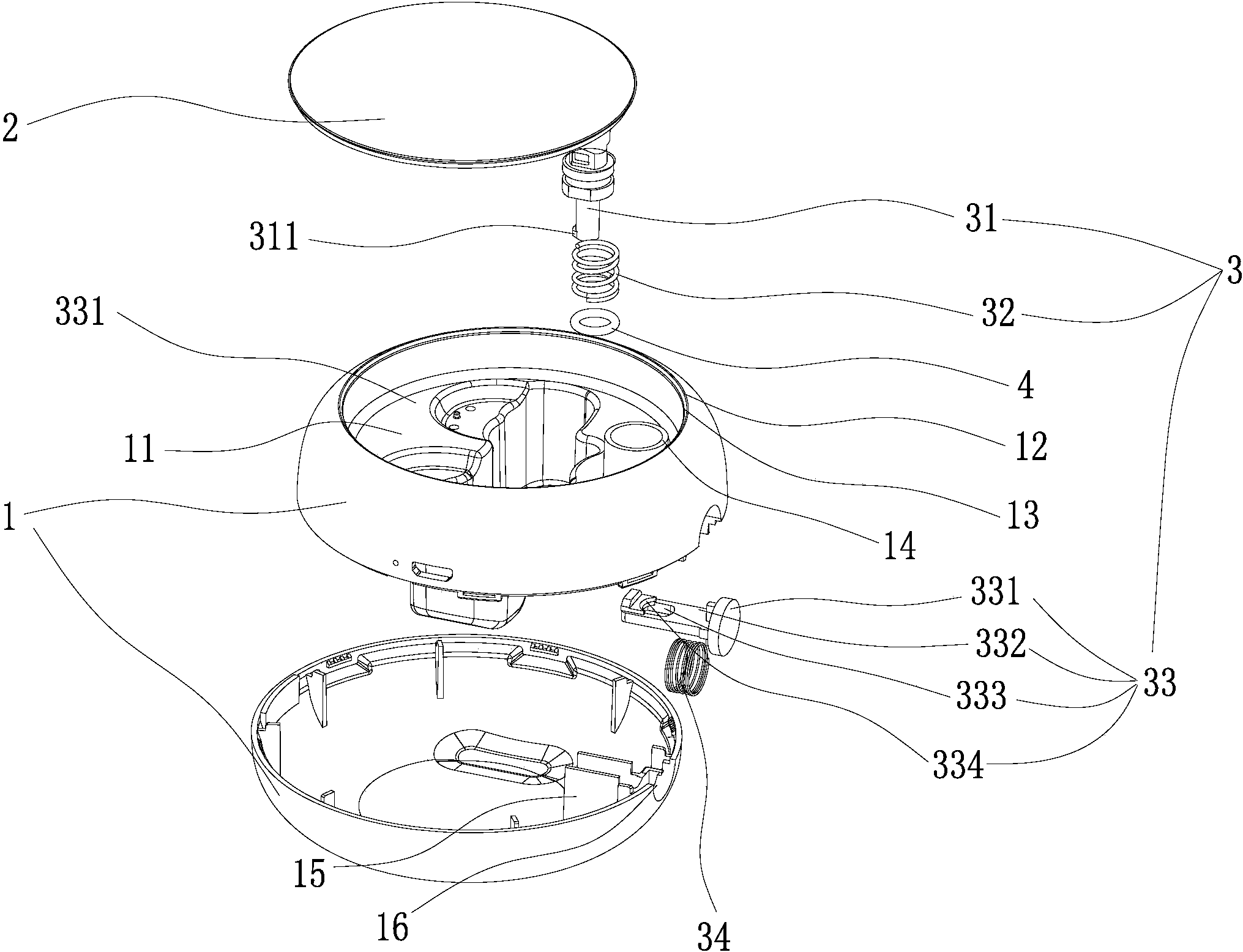 一种新型翻盖结构