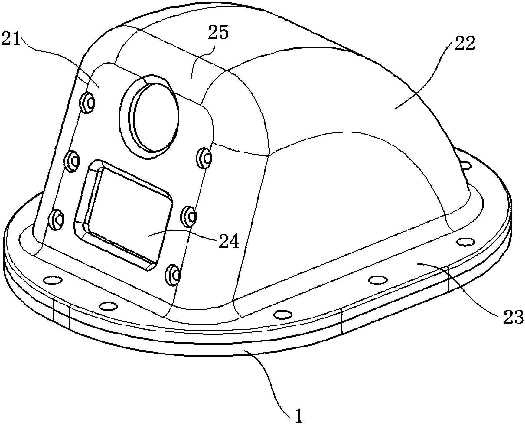 cn207166658u_集中動車組受電弓視頻監控系統防護外罩有效