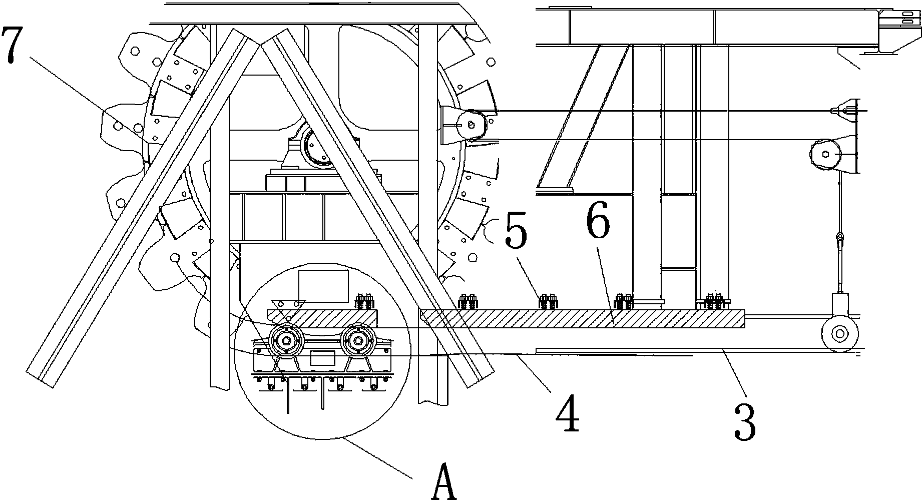 cn207180362u_一种复合式防烧结机台车起拱装置有效