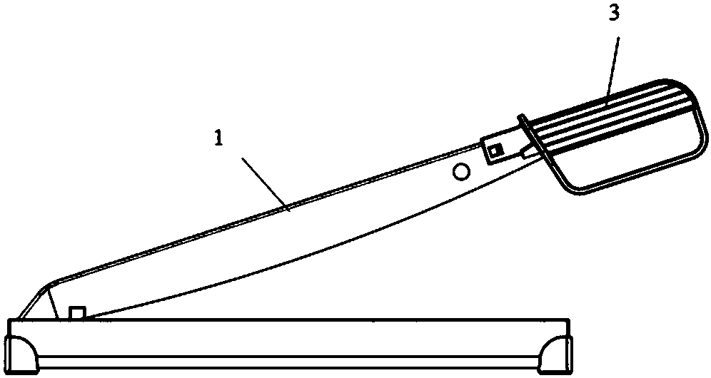 cn207189778u_切紙刀刀把的改進結構有效