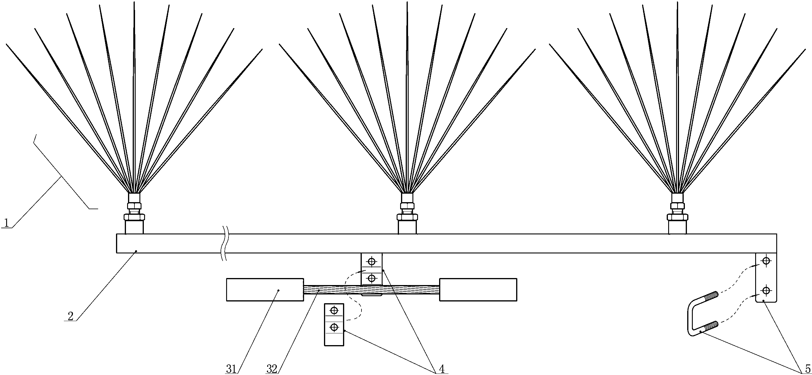 cn207200216u_用于输电线路架空地线的防鸟刺有效