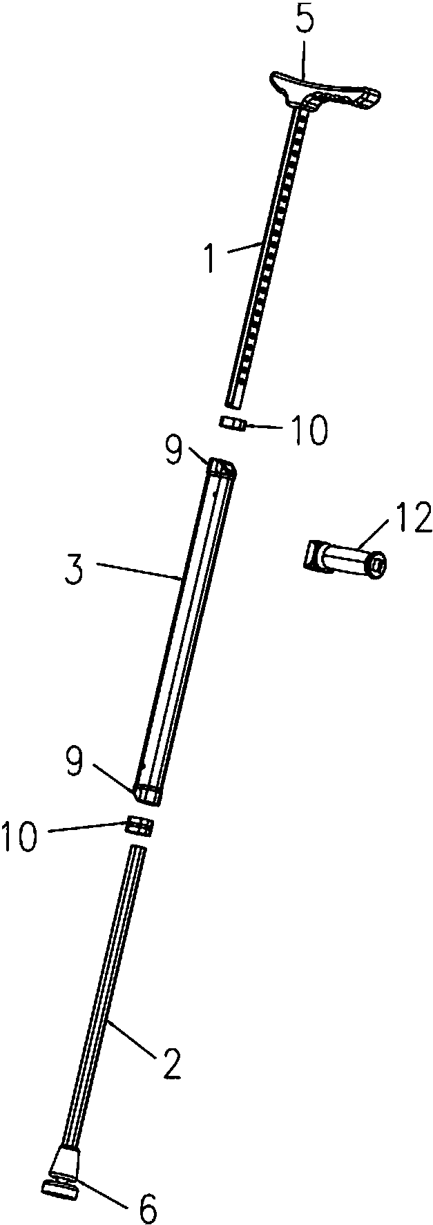 cn207203058u_一种伸缩拐杖有效