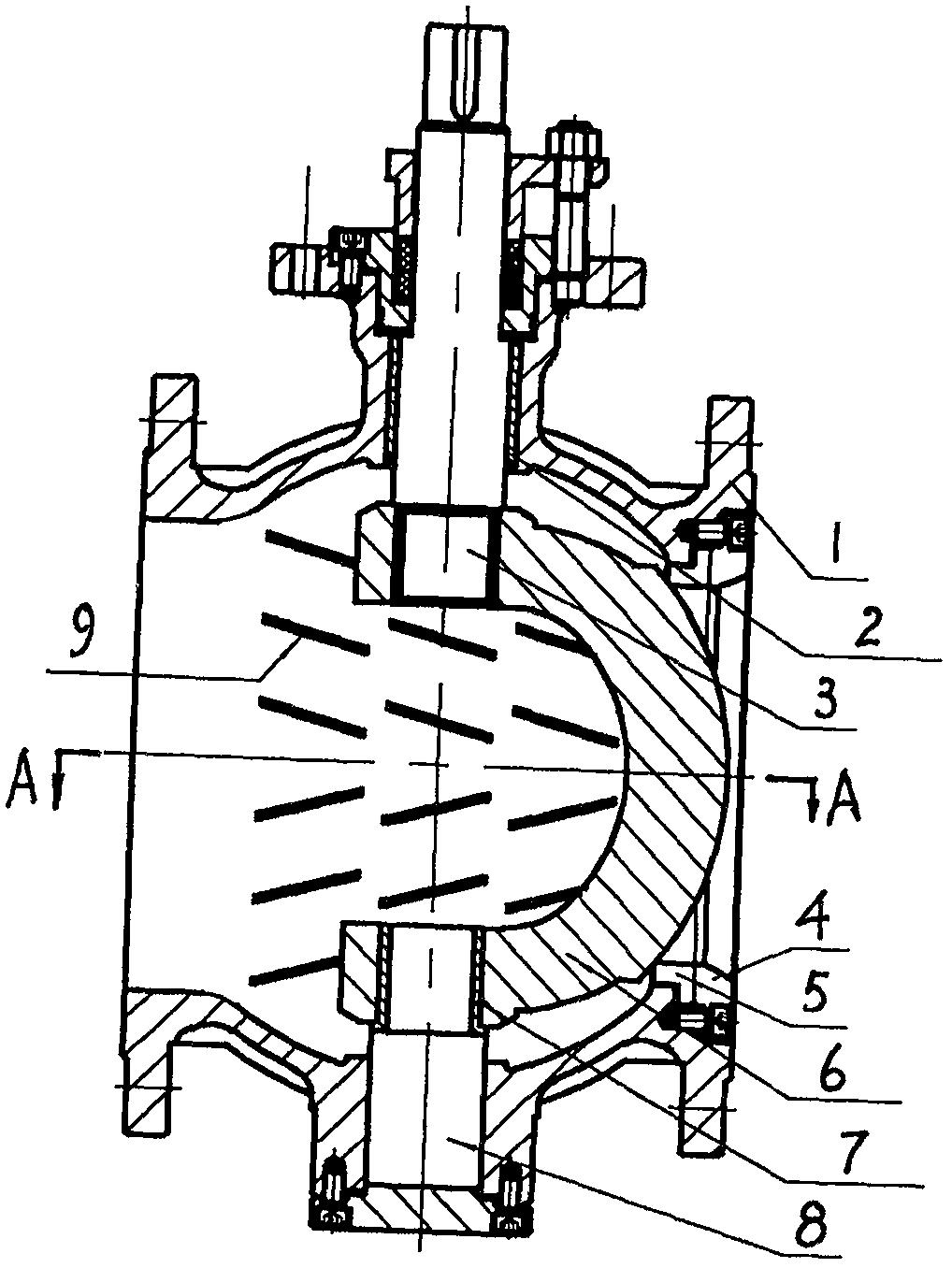 一种易固化介质用偏心半球阀