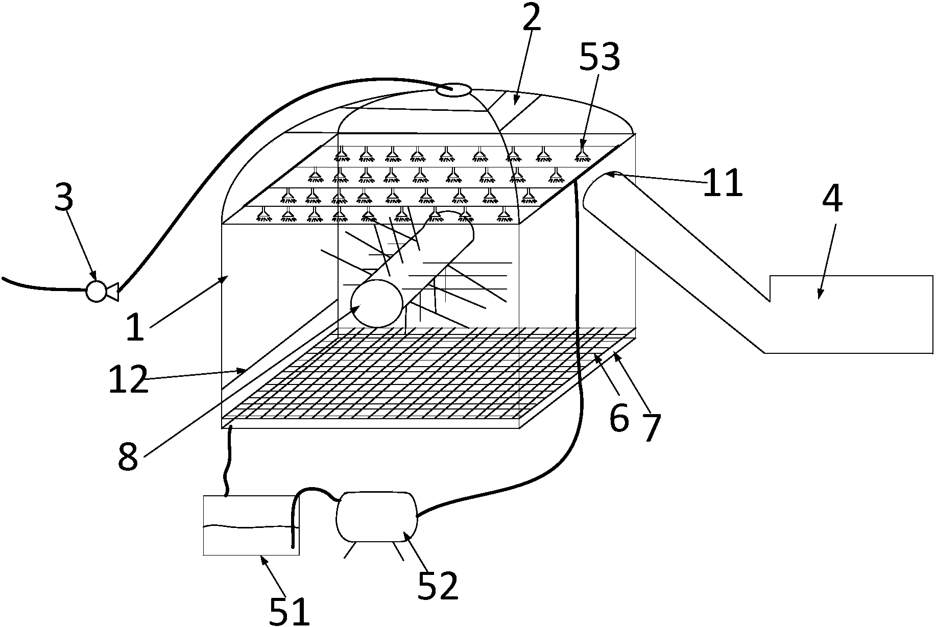 cn207259390u_一种带有除臭装置的太阳能生活垃圾堆肥房有效