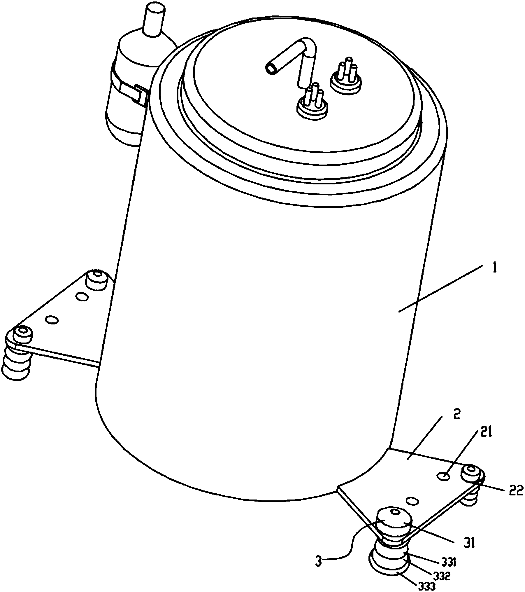 cn207278459u_一种外置减震压缩机有效