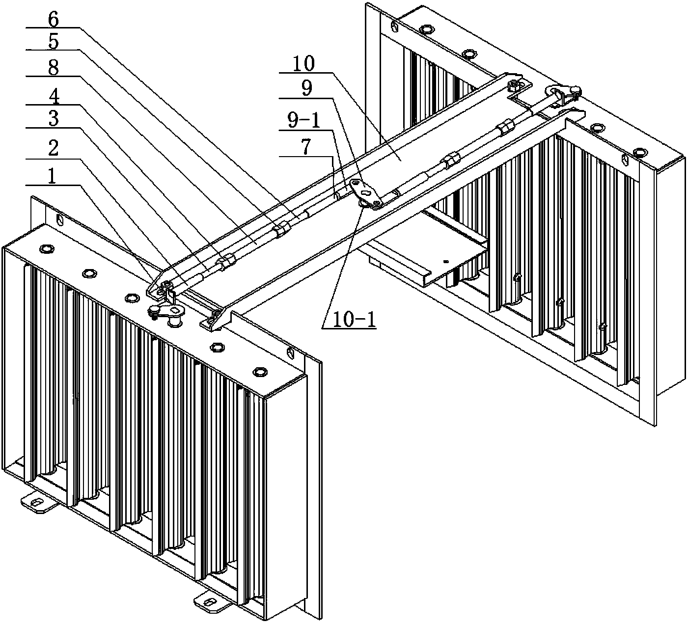 一种双风门风量调节阀的连接机构