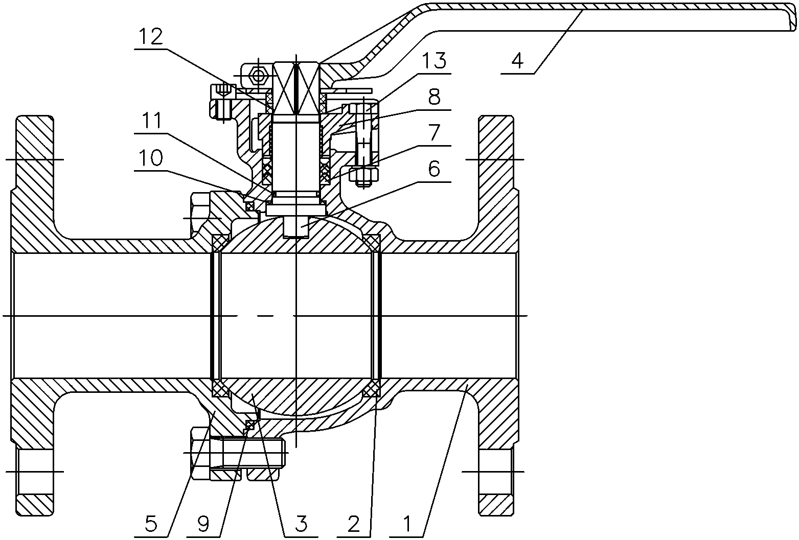 cn207297942u_直装式高平台球阀有效