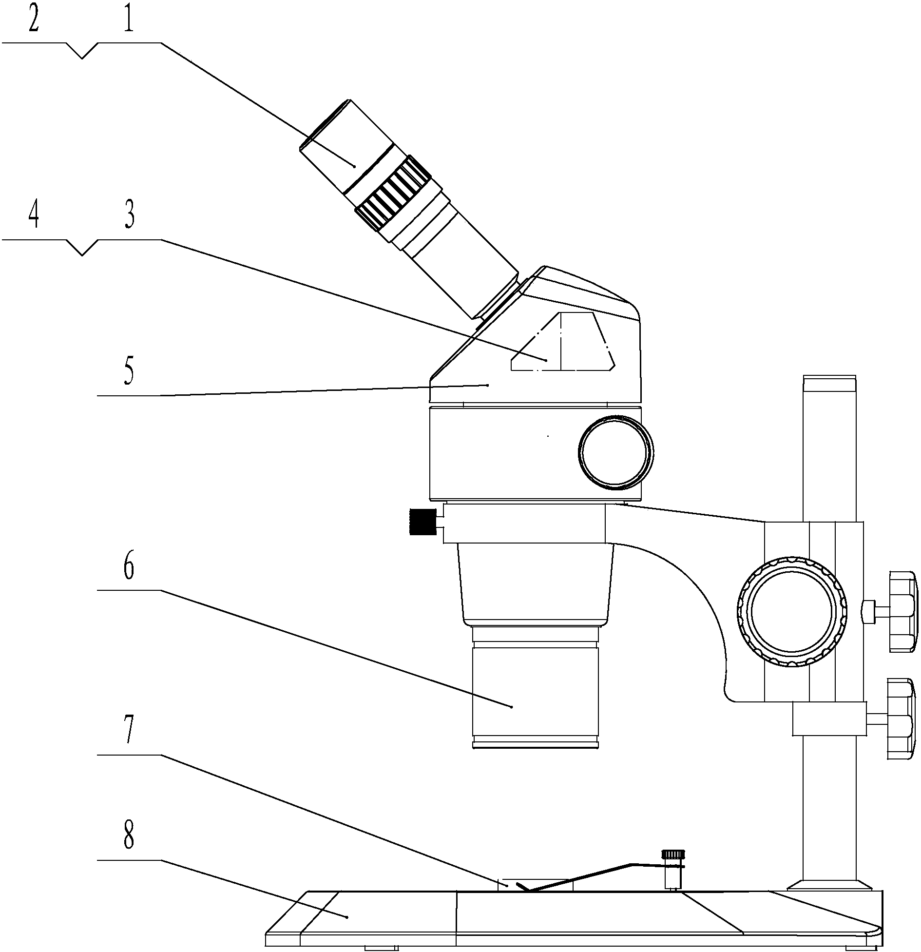 一种采用一体式四面反射棱镜的体视显微镜