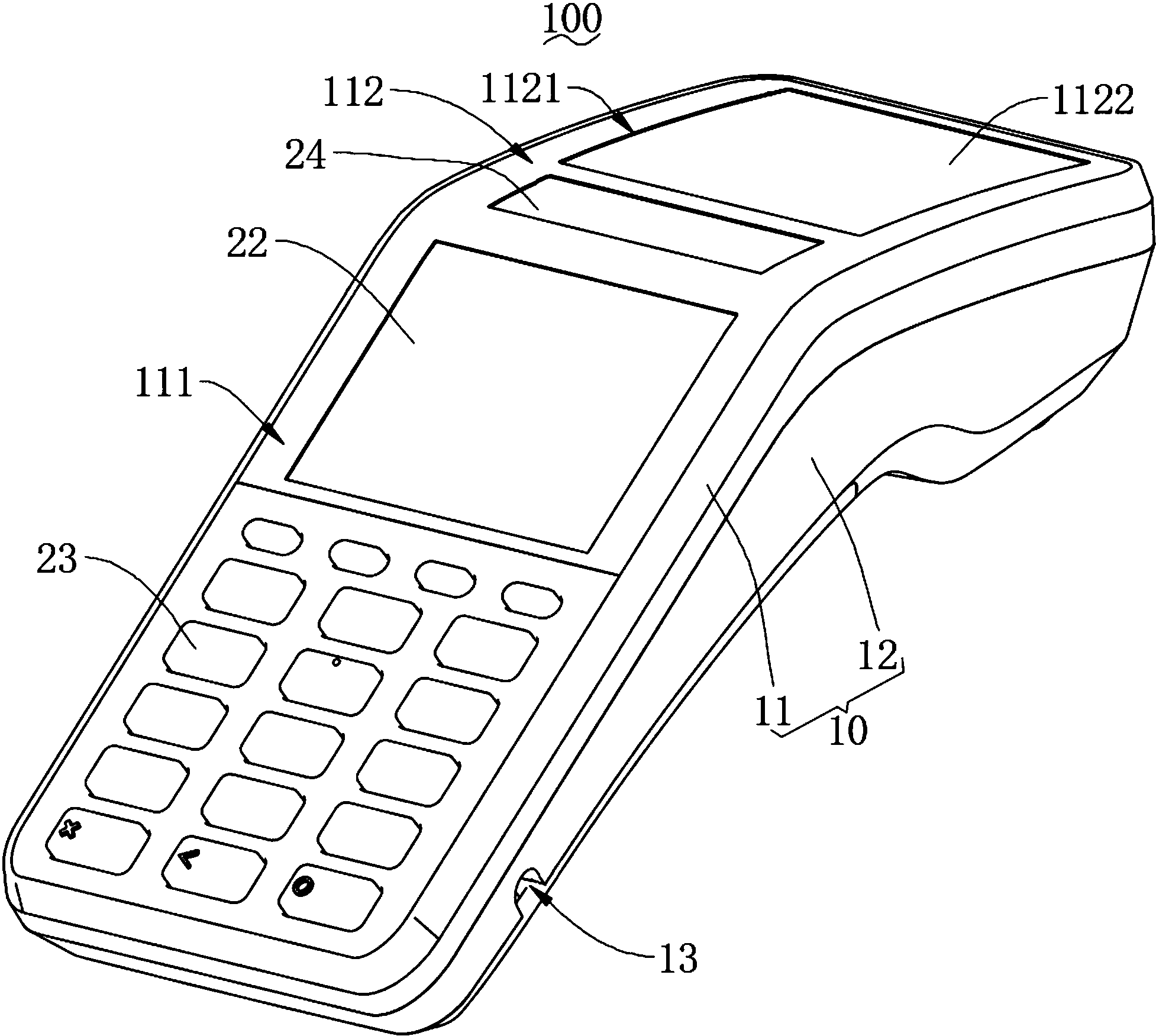 cn207302244u_信息安全顯示pos機有效