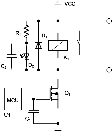 cn207338245u_一種pwm脈衝控制的繼電器驅動電路有效