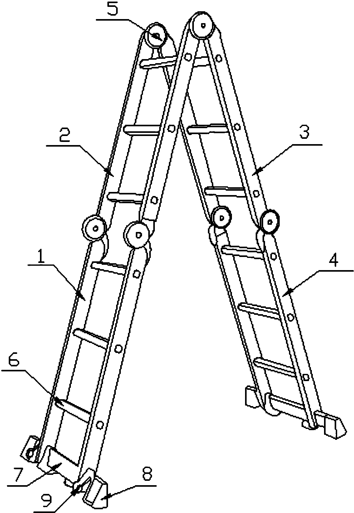 一种室内刷墙用折叠梯