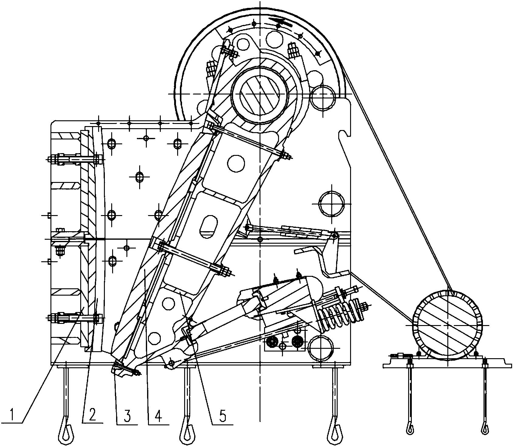 cn207385557u_一種顎式破碎機動顎保護塊有效