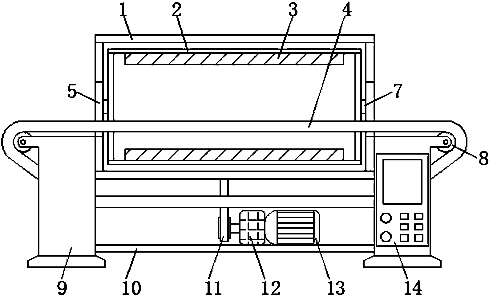 cn207400281u_一種plc控制節能型的食品加工隧道式烤爐有效