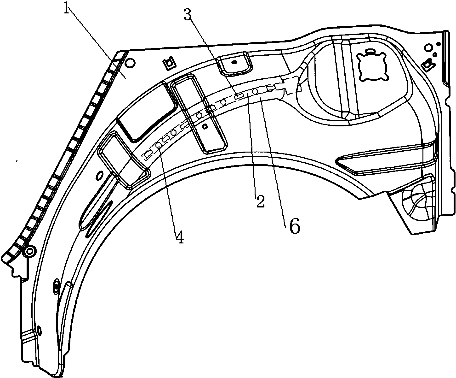 适用于电动汽车的设有照明系统的车轮罩外板