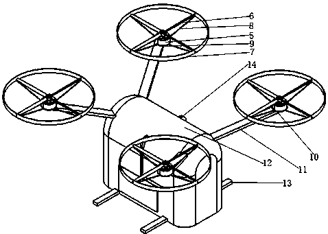 一种新型油电混合式四旋翼个人飞行器
