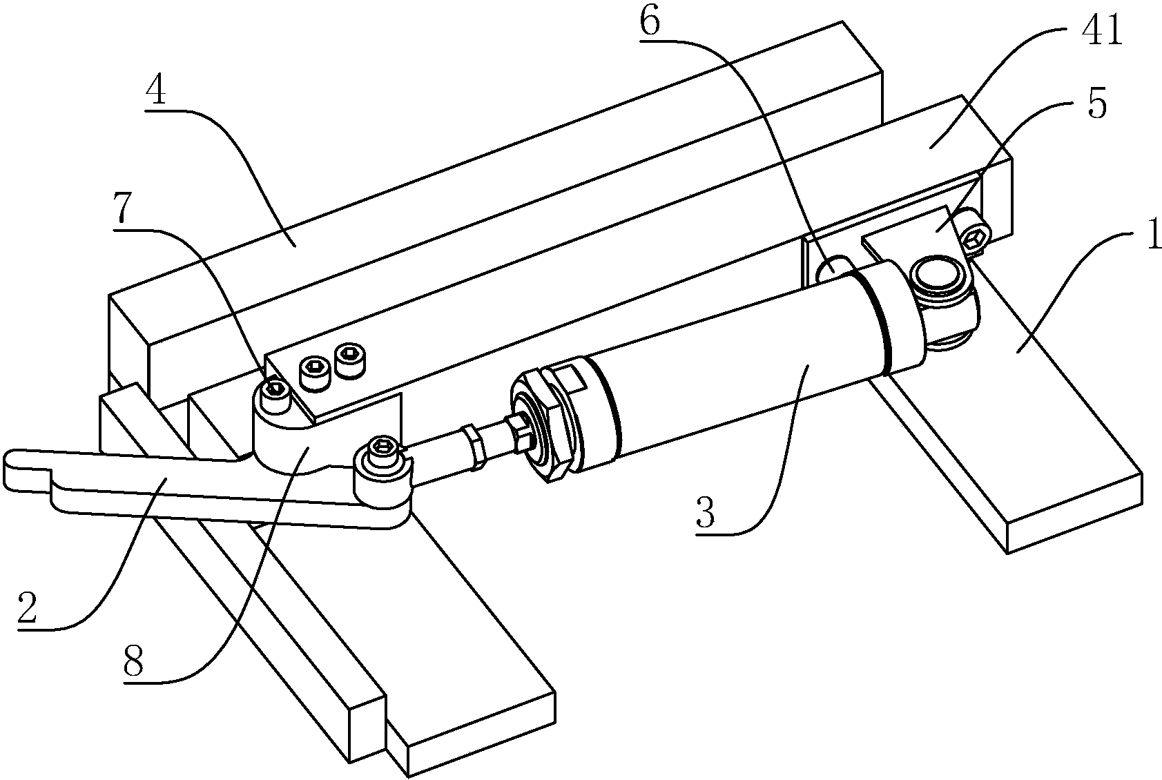 打钉机木料前进限位结构