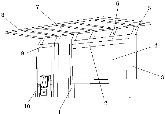 一种带饮水装置的候车亭