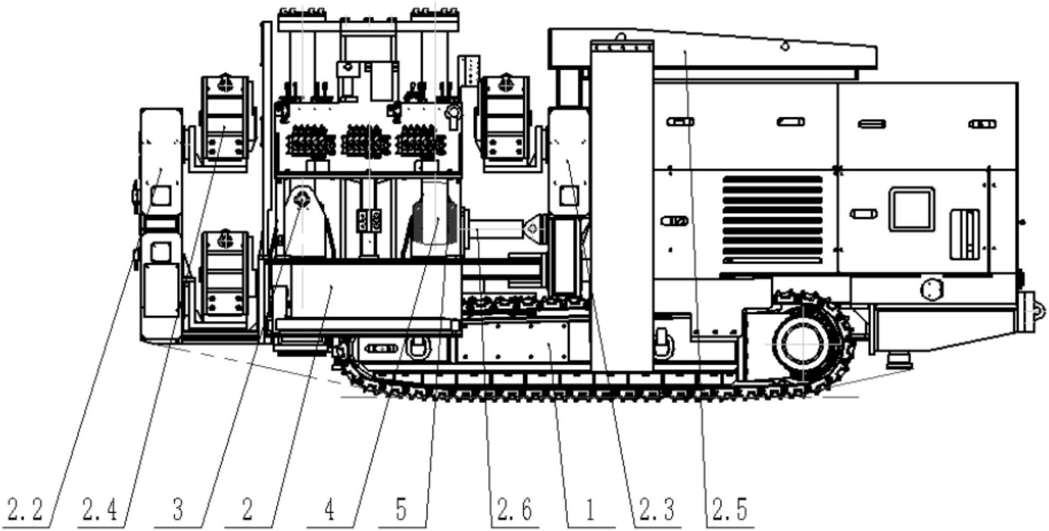 一种矿用六臂锚杆锚索钻车