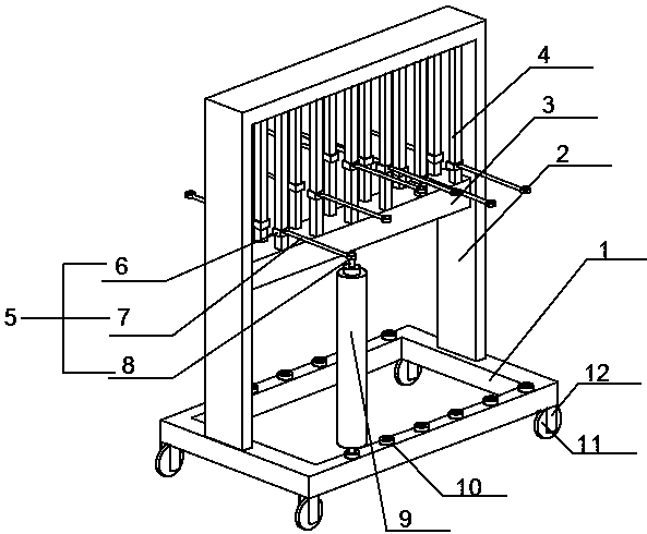 一种胶辊放置架