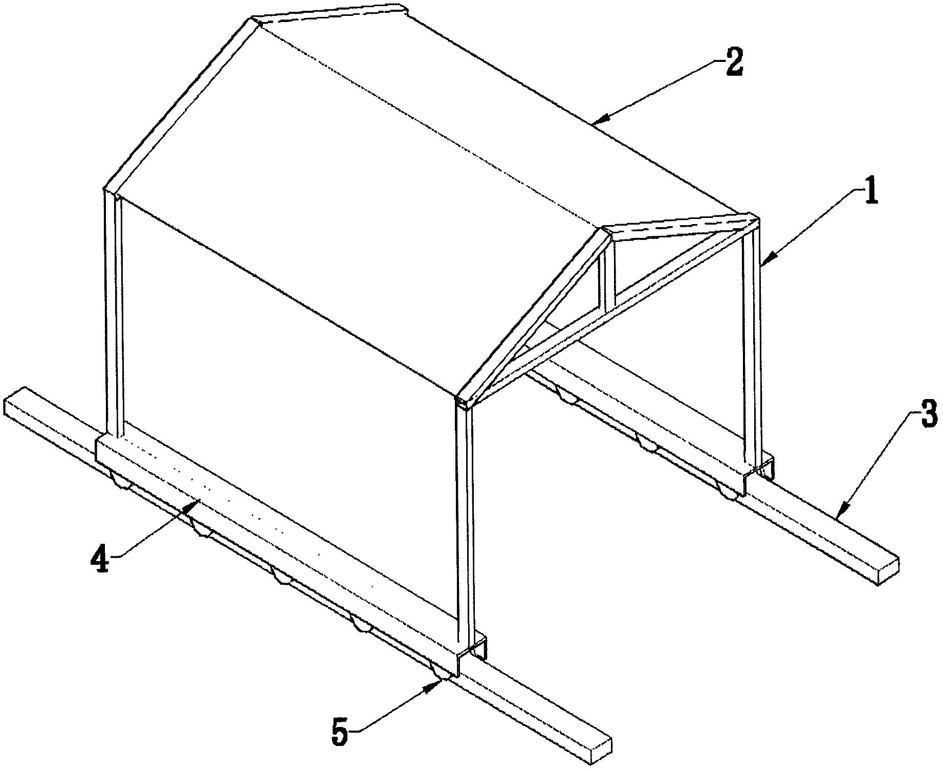 cn207436580u_一种轨道移动式彩钢棚有效