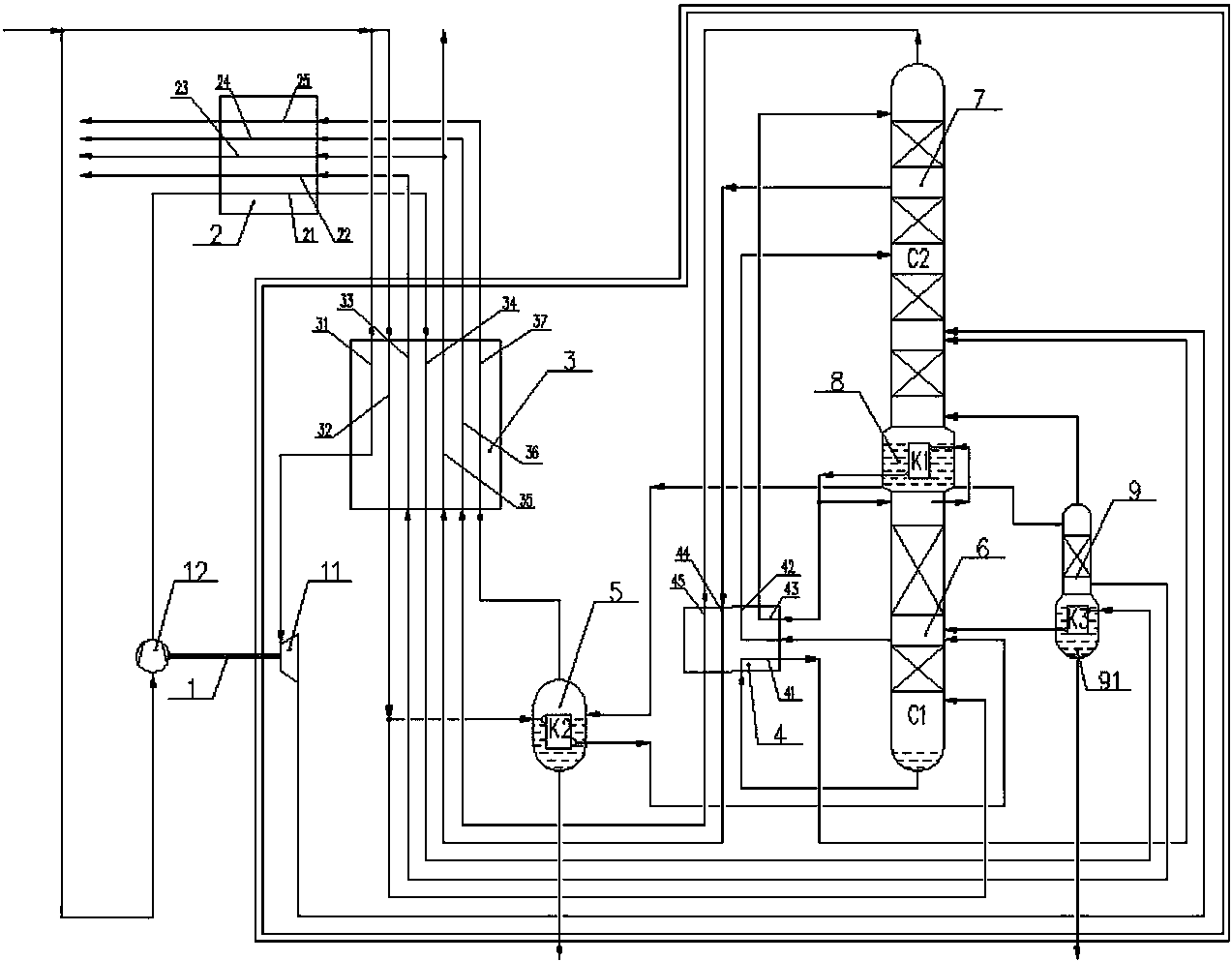 一种生产纯氧和低纯氧的空分冷箱