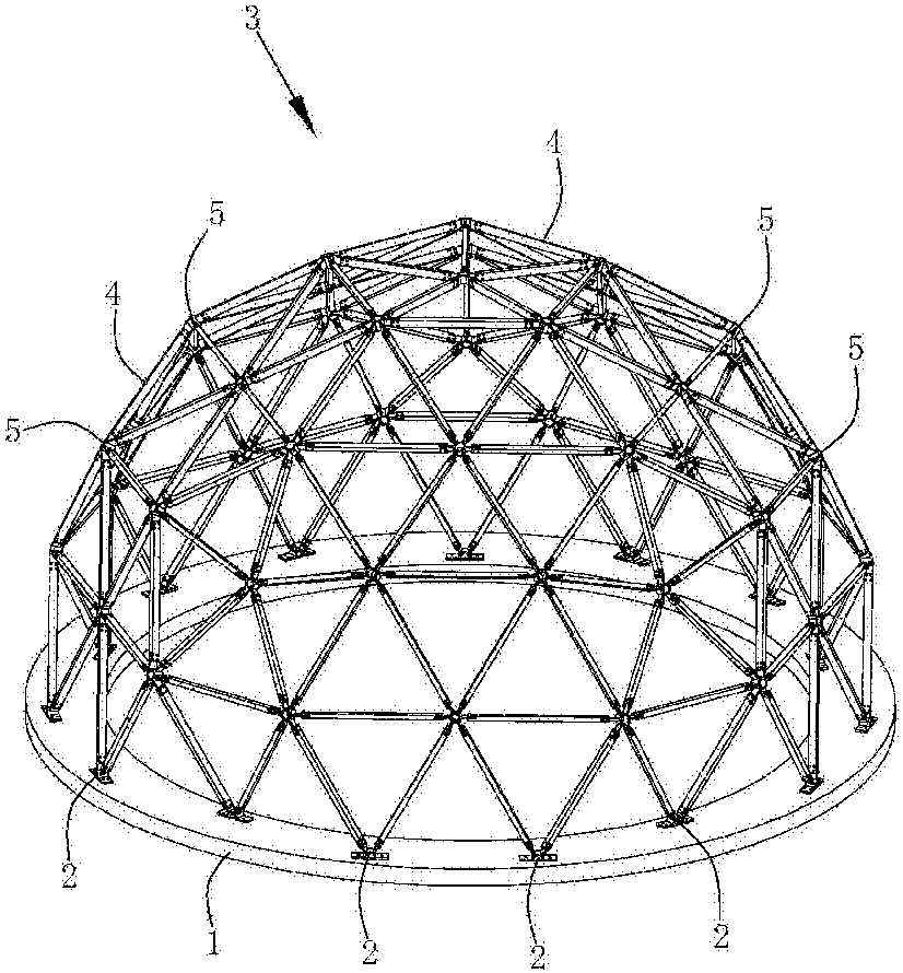 一種樹屋穹頂的骨架結構