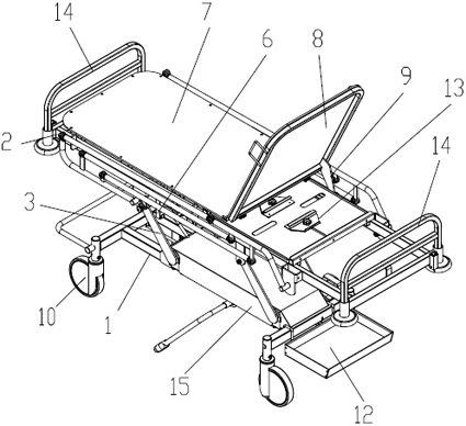 一种可升降的急救转运床