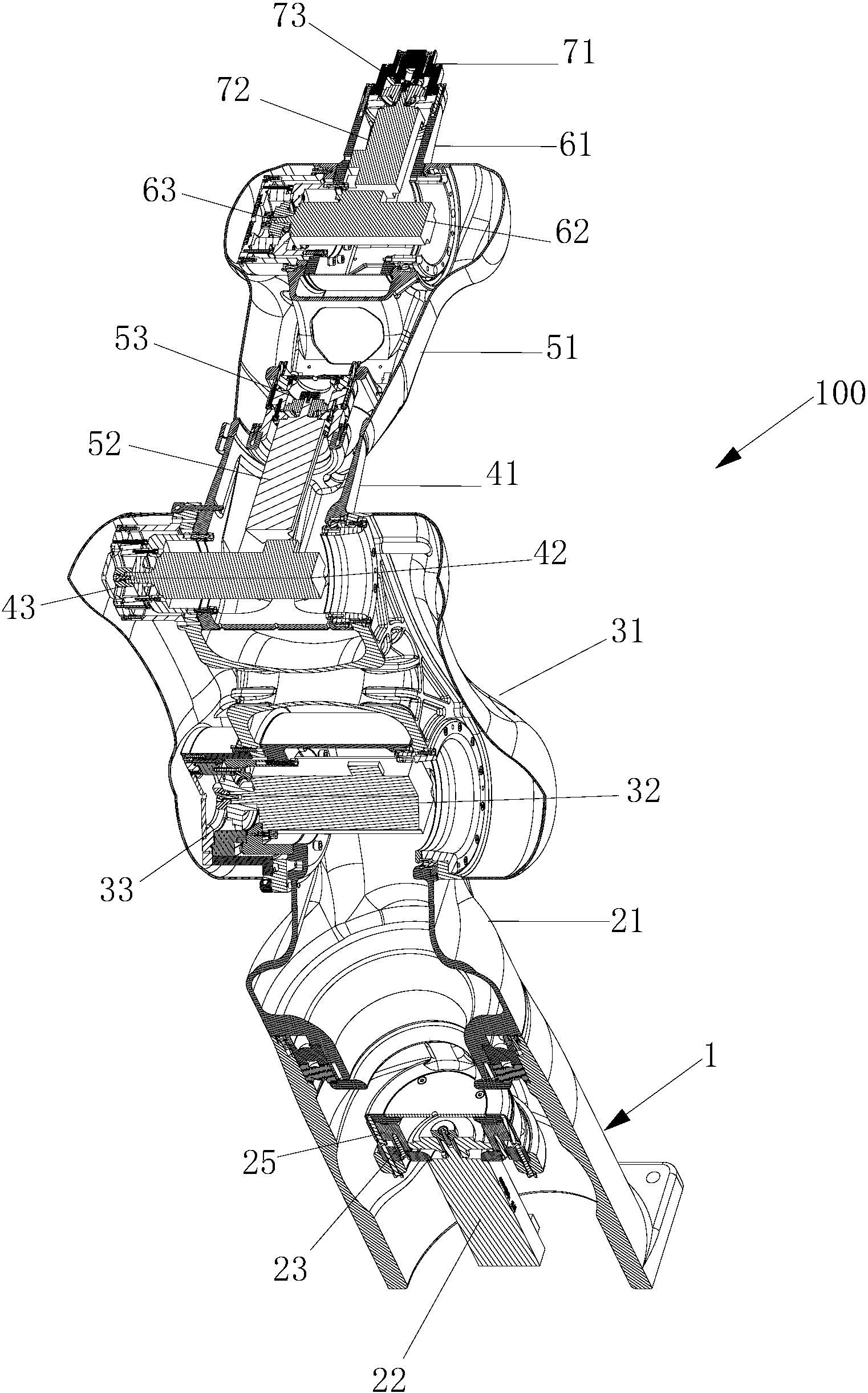 cn207480591u_一种六轴机器人有效