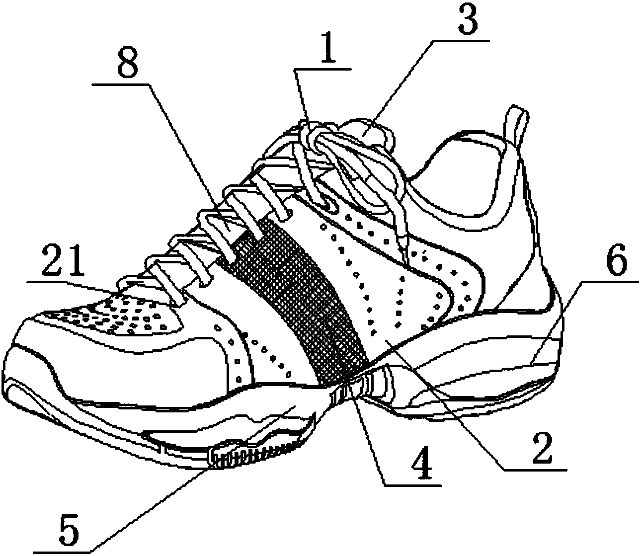 运动鞋鞋子构造图图片