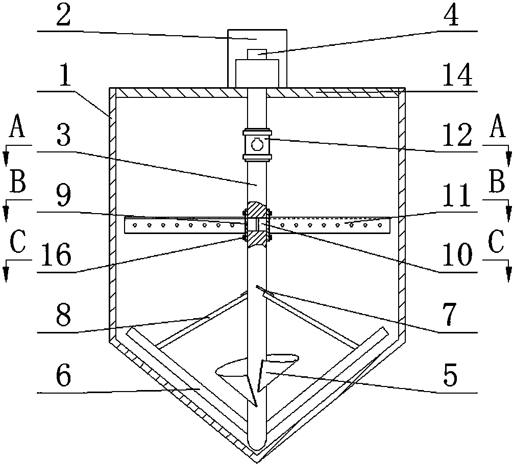 cn207495802u_一种砂浆缸用搅拌结构有效