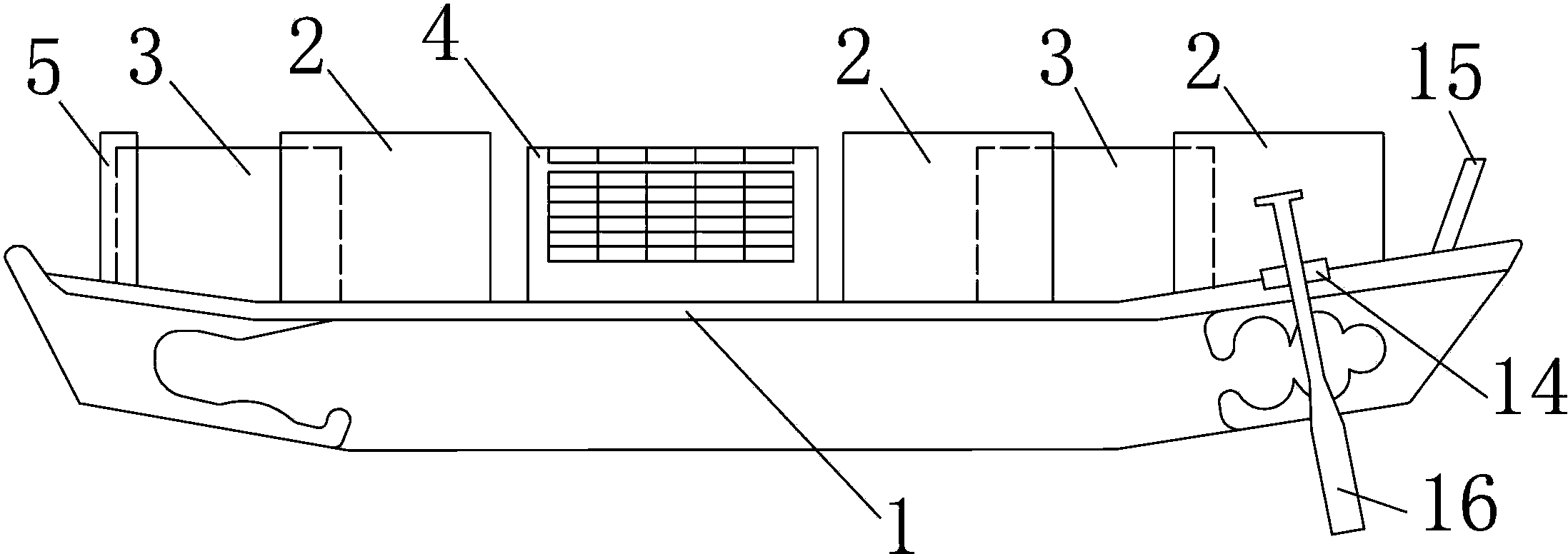 cn207496889u_一种游览用明瓦乌篷船有效