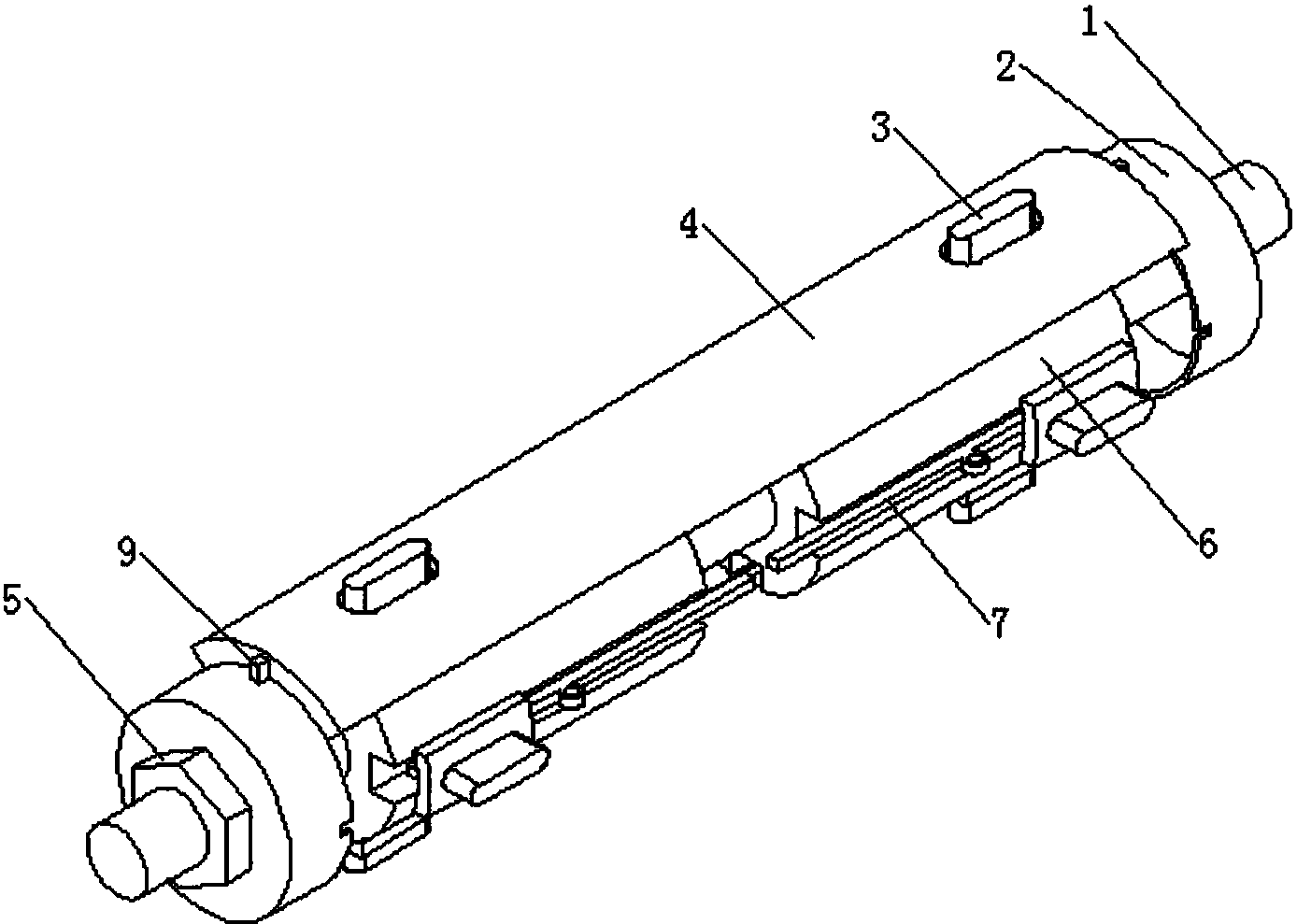 一种其上盖板容易打开的机械气胀轴