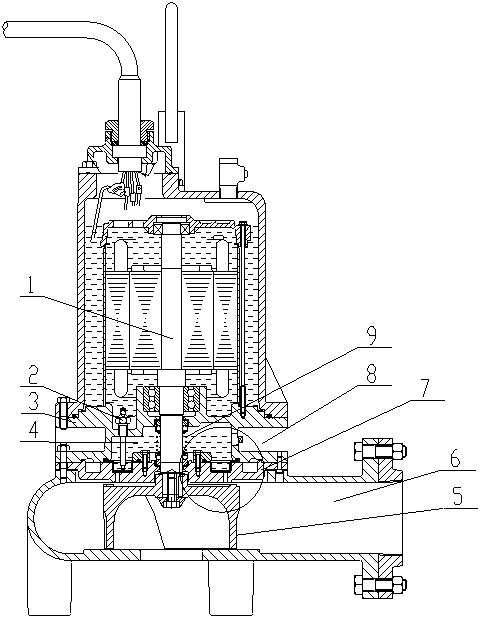 cn207500149u_一种充油式潜污泵的机械密封压力平衡装置有效